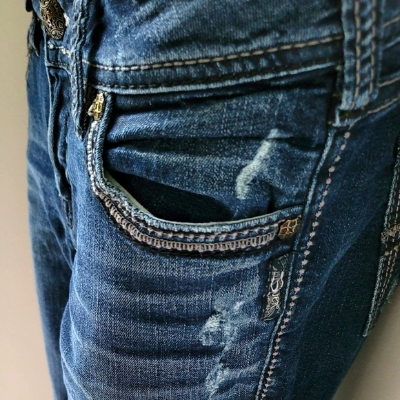 Silver Jeans Suki Mid Straight Distressed Denim Size 30 - Picture 3 of 11